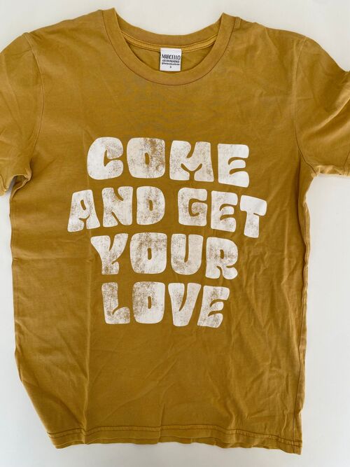 TEE SHIRT JAUNE COME AND GET YOUR LOVE S