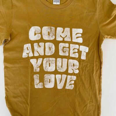 TEE SHIRT JAUNE COME AND GET YOUR LOVE S