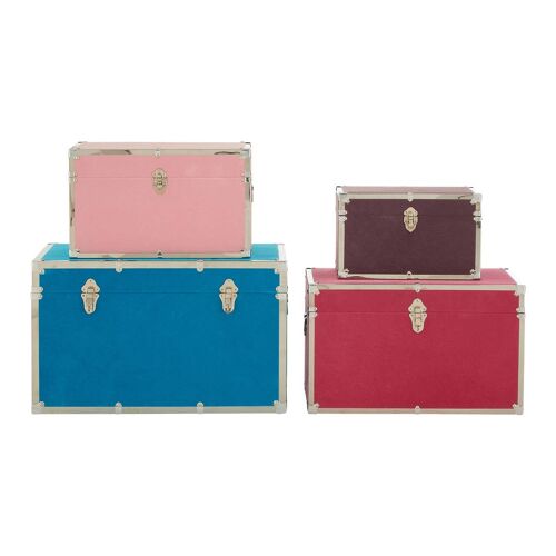 Multicoloured Rectangular Trunks - Set of 4