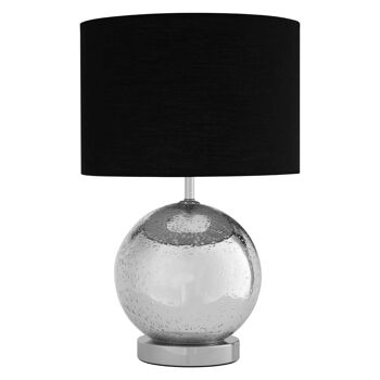 Lampe de table avec abat-jour en tissu noir Naomi 1