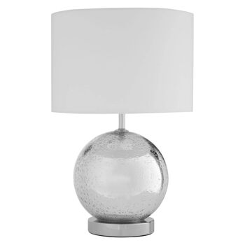 Lampe de table avec abat-jour en tissu blanc Naomi 1