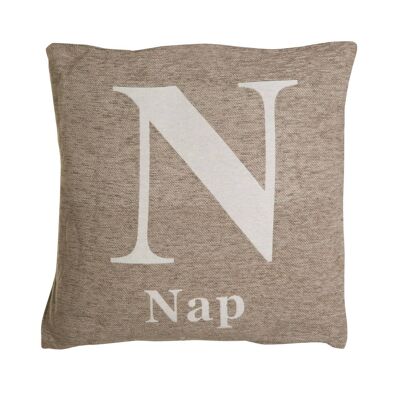 Natural 'Nap' Words Cushion