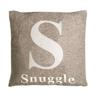Natural 'Snuggle' Words Cushion