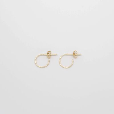 tiny twisted hoops - Gold - XS