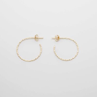tiny twisted hoops - Gold - M