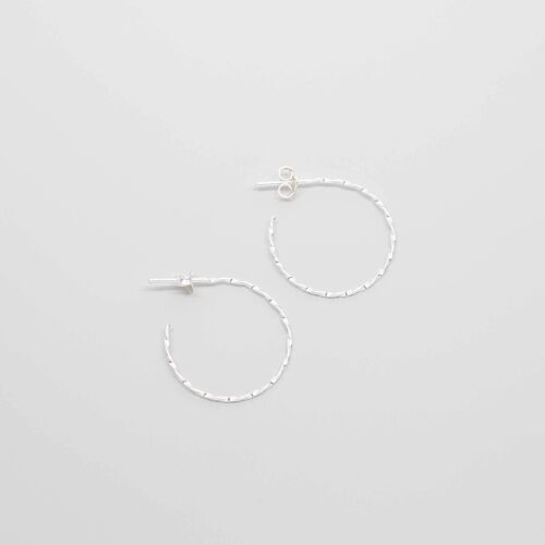 tiny twisted hoops - Silber - M