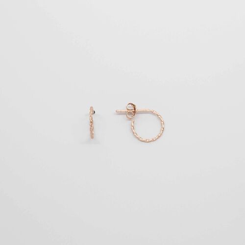 tiny twisted hoops - Roségold - XS