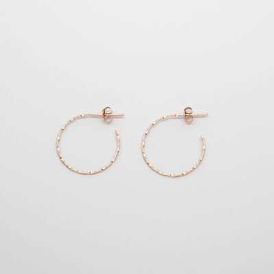 tiny twisted hoops - Roségold - M