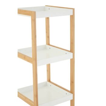 Etagère Nostra Four Tiers Blanc / Bambou 8