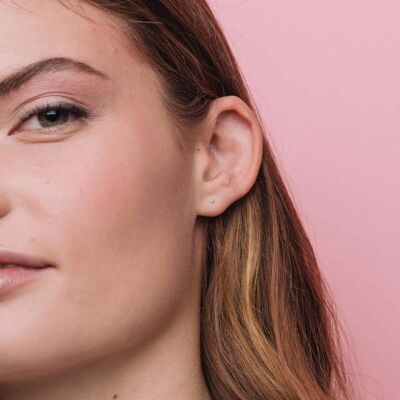 tiny studs - rose gold