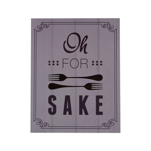 Oh For Fork Sake Wall Plaque