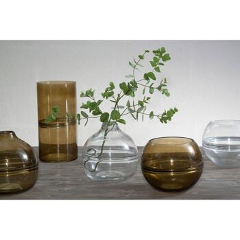 Vase bouteille en verre transparent Optik 5