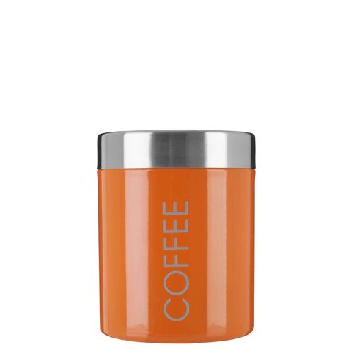 Orange Enamel Coffee Canister