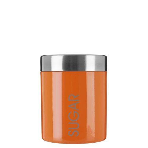 Orange Enamel Sugar Canister