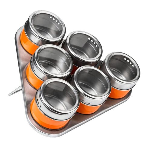 Orange Spice Jars Triangular Tray