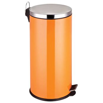 Poubelle à pédale orange - 30 litres 1