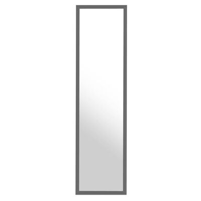 Over Door Grey Plastic Frame Mirror