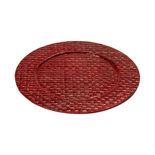 Pandanus Red Charger Plate
