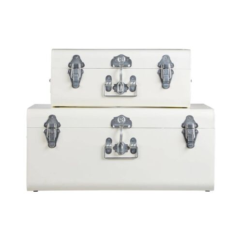 Parley Set of two Ivory Storage Trunks