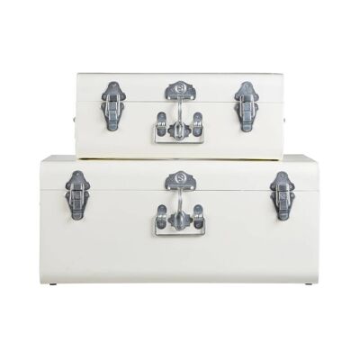 Parley Set of two Ivory Storage Trunks