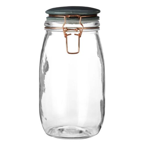 Pastel Grey Glass Jar - 1500ml