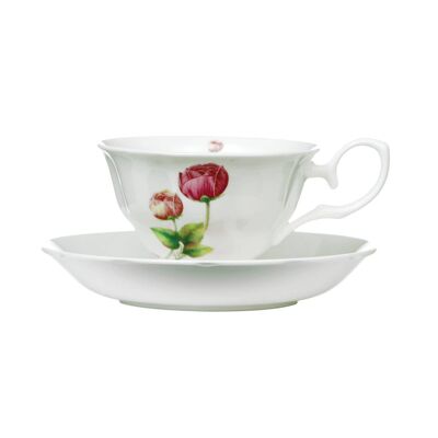 Peony Cup and Saucer