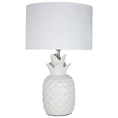 Pineapple White Ceramic Lamp