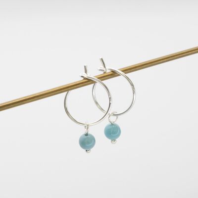 gemstone hoops - Silber - Türkis