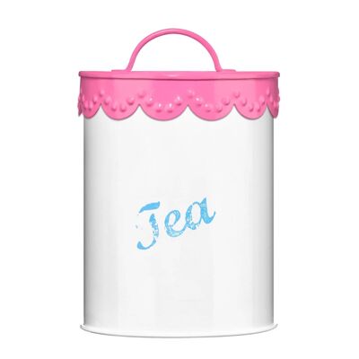Pink Lace Tea Canister