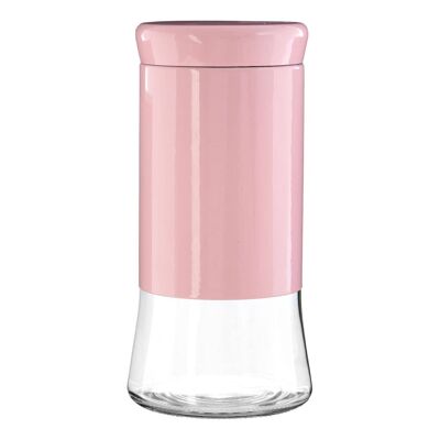 Pink Steel Wrap Glass Storage Jar - 1500ml