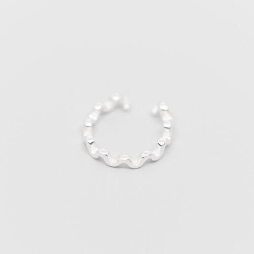 wave ear cuff - Silber