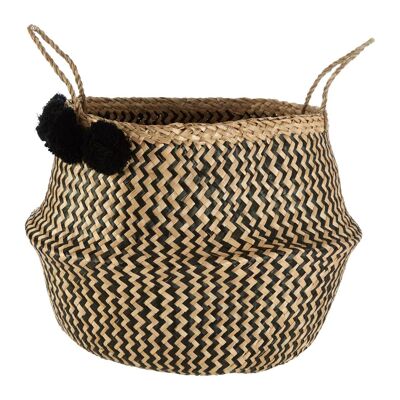 Pom Pom Seagrass Basket