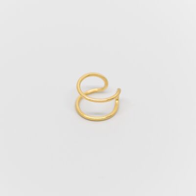 tiny double ear cuff - Gold