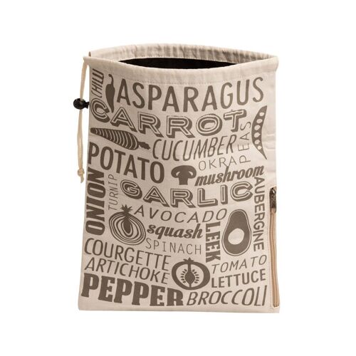 Porter Grey and Natural Vegetable Bag