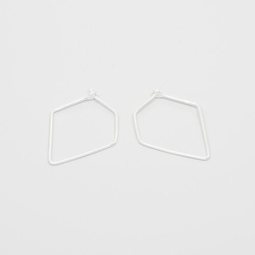 square hoops - Silber