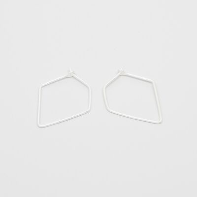 square hoops - Silber