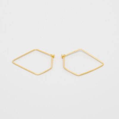 square hoops - Gold