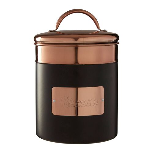 Prescott Charcoal / Copper Biscuit Canister
