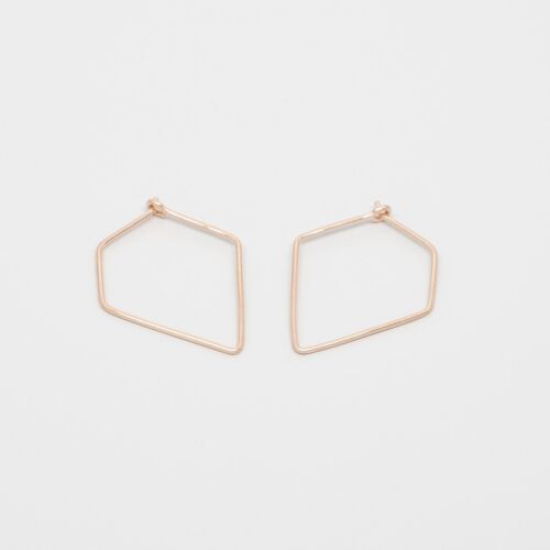 square hoops - Roségold