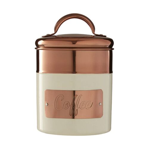 Prescott Cream / Copper Coffee Canister