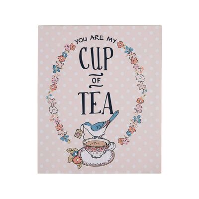 Pretty Things Cup of Tea Wall Plaque