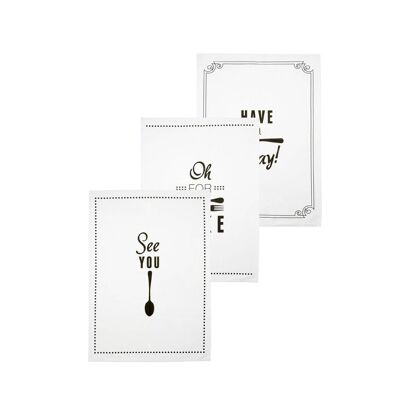 Pun and Games Tea Towels - Set of 3