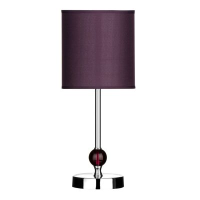 Purple Acrylic Ball Table Lamp with EU Plug