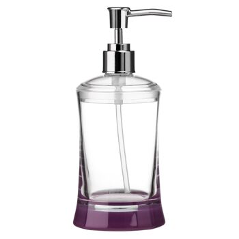 Distributeur de lotion acrylique violet et transparent 1
