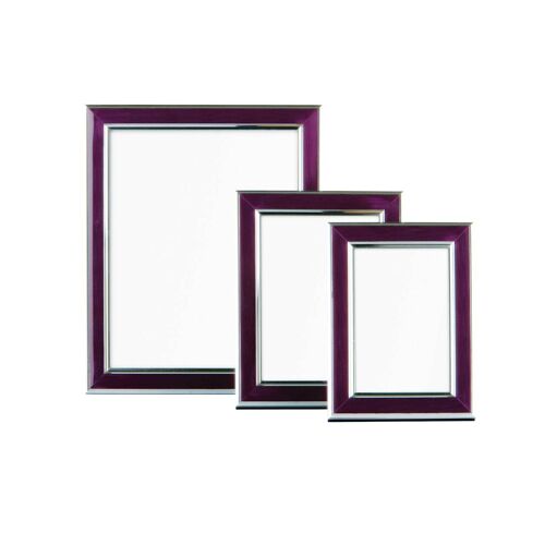 Purple and Silver Photo Frames - Set of 3
