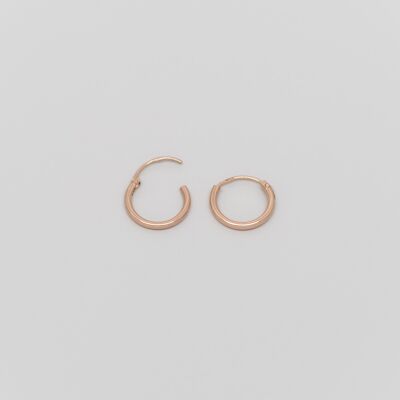 simple hoops - rose gold - XS