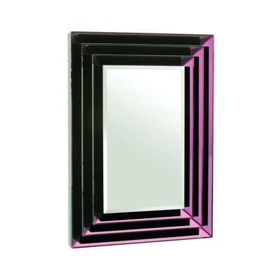 Purple Mirrored Bevelled Frame Mirror