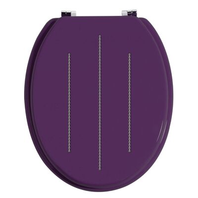 Purple Toilet Seat with Diamante Detail