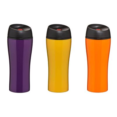 Purple/Yellow/Orange Travel Beaker - 450ml