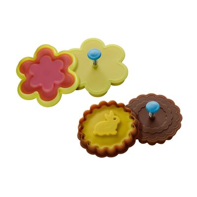 Rabbit and Flower Shape Cookie Cutters/Stamps